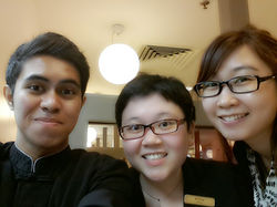 Cafetaria, with other trainees.