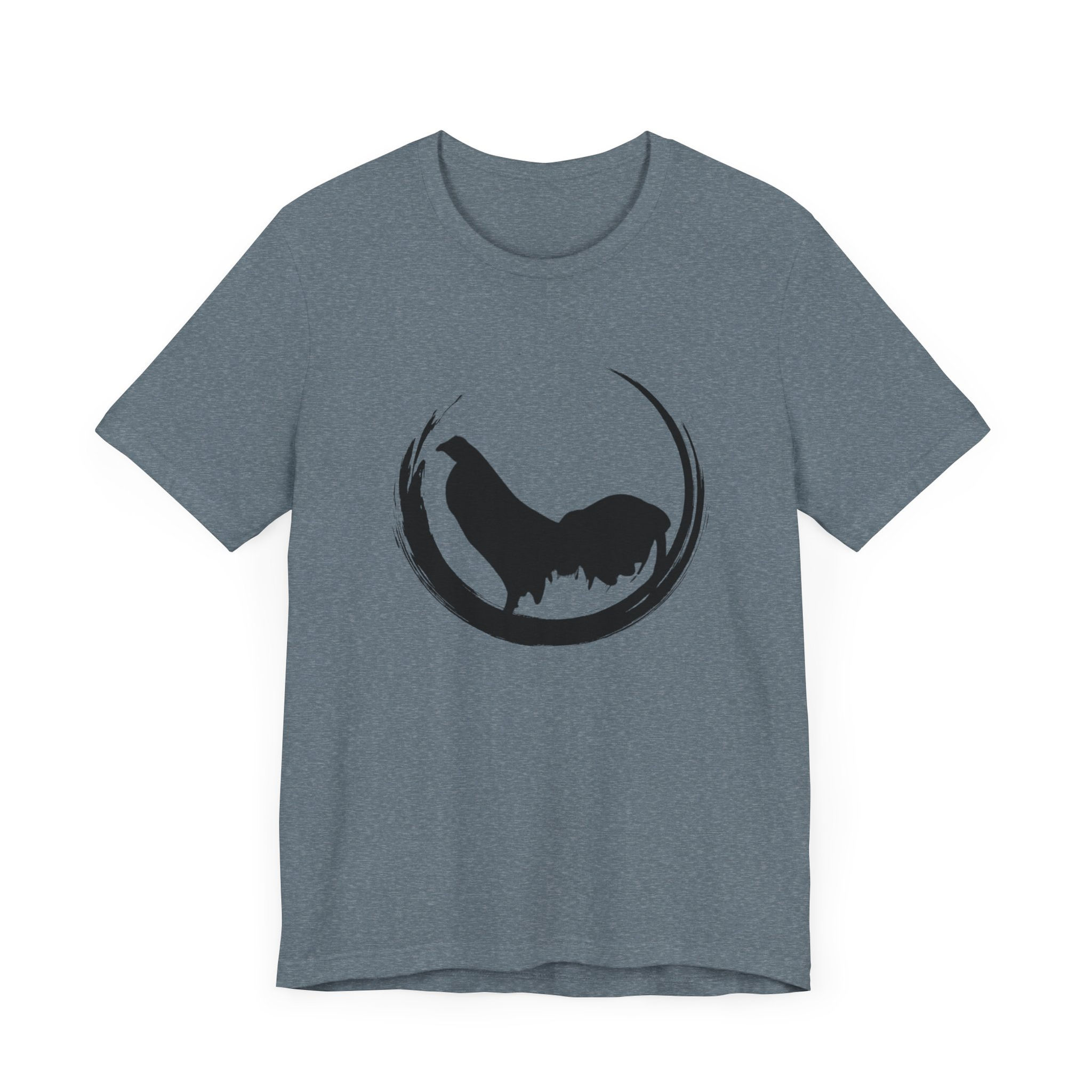 Brushed Circle American Gamefowl Gallos Rooster Tee Shirt