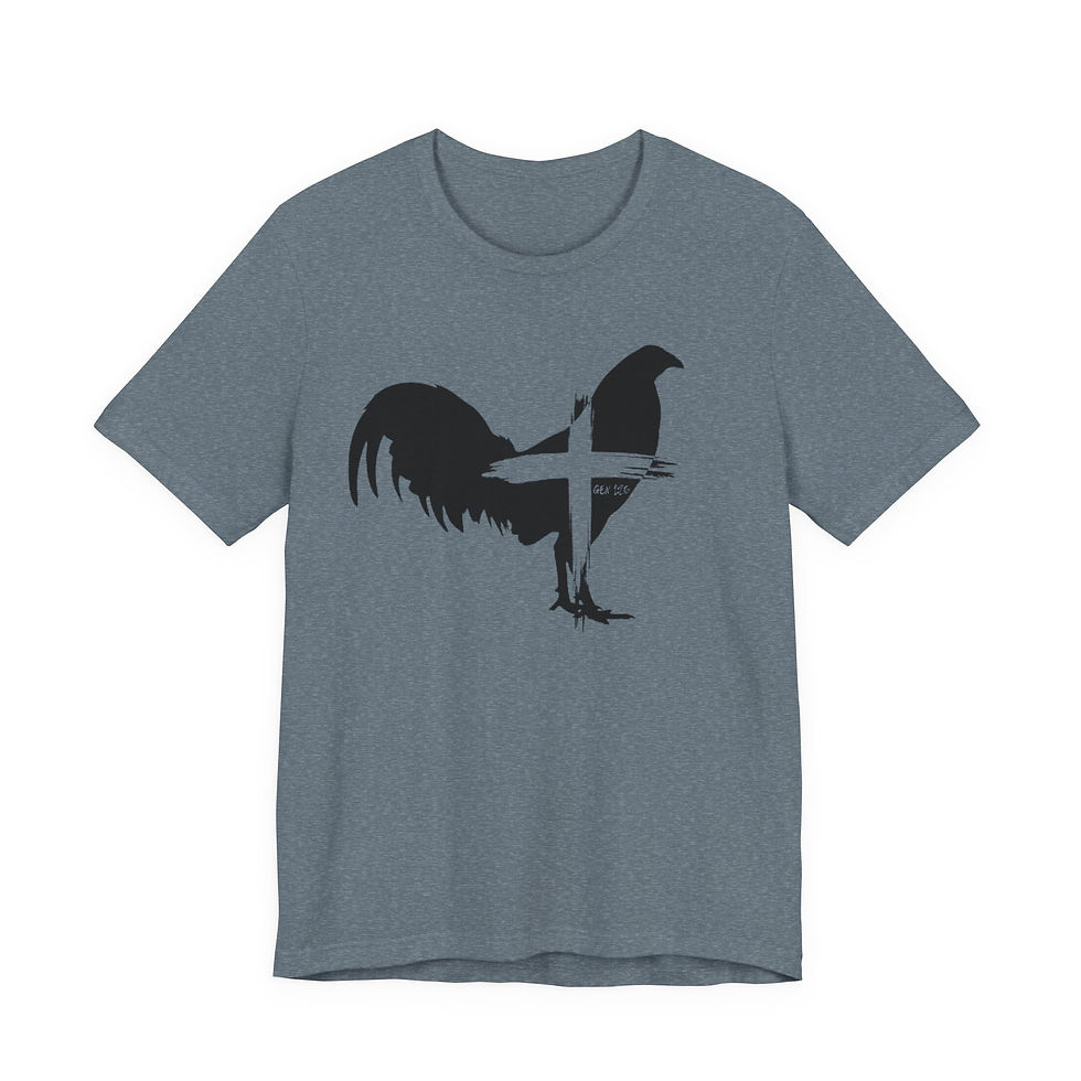 Thumbnail: Genesis 1:26 Bible Verse Gamefowl Gallos Rooster Tee Shirt