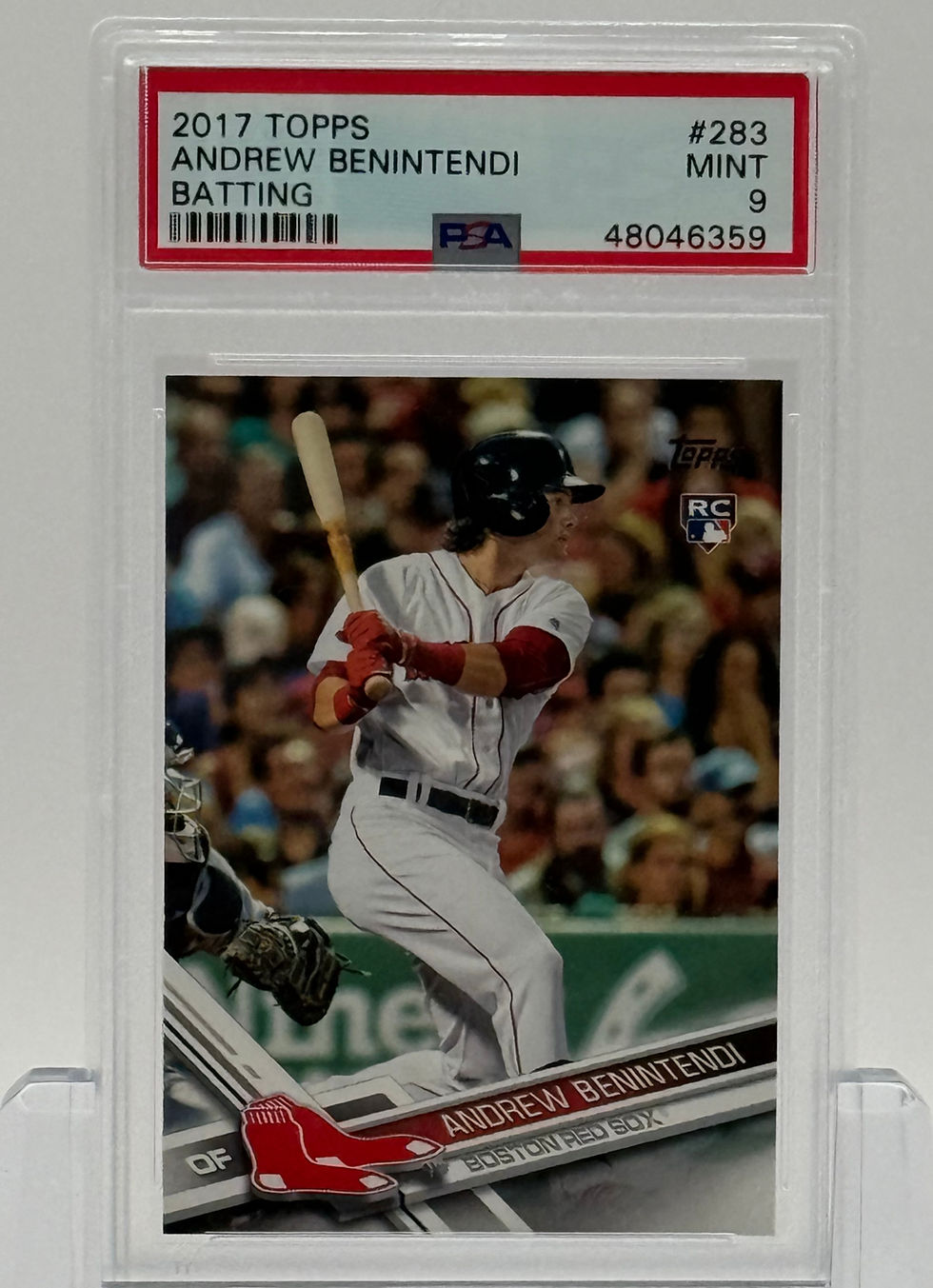 2017 Topps #283 – Andrew Benintendi Rookie Card RC – Boston Red Sox - Front View