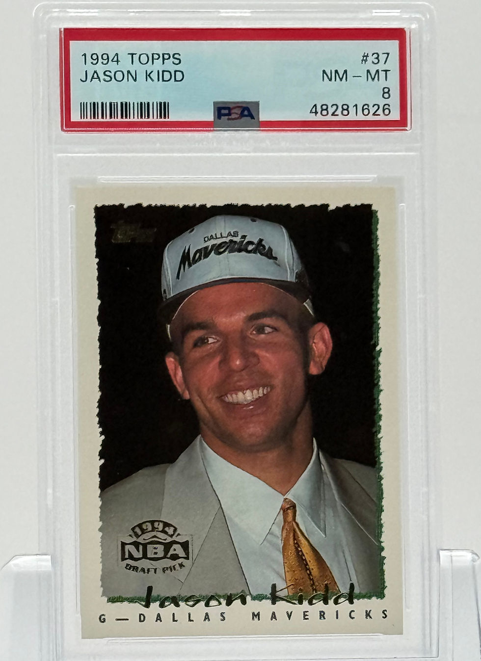 Jason Kidd (1994) – Topps #37 – NBA Draft Pick Rookie – Dallas Mavericks - Front View
