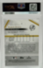 Aaron Judge (2021) Topps Gold Label #43 (Class 1 | Refractor) Back View
