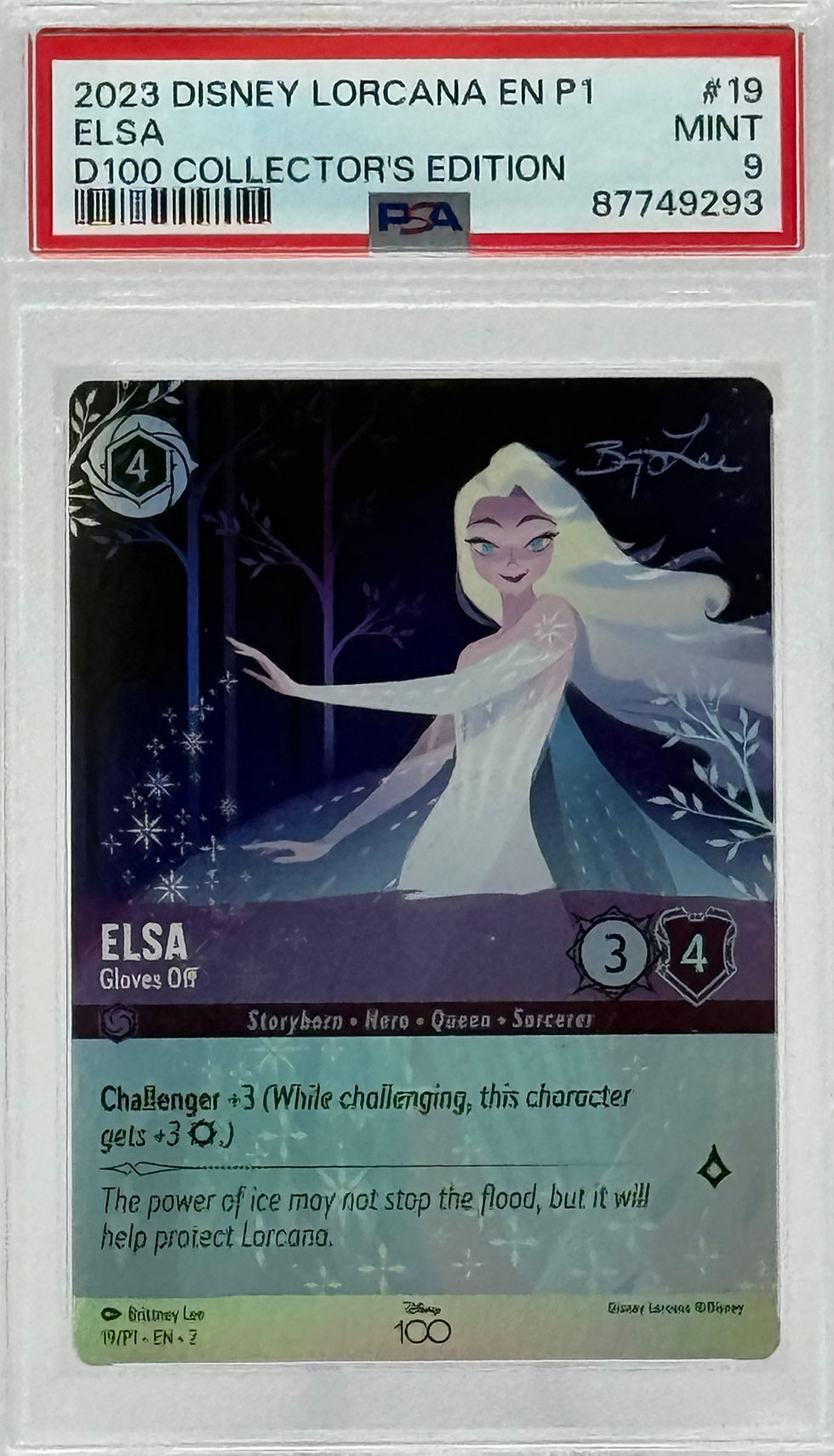 Elsa (2023) Disney Lorcana #19 P1-Promo | D100 Collector's Edition Holofoil - Front View