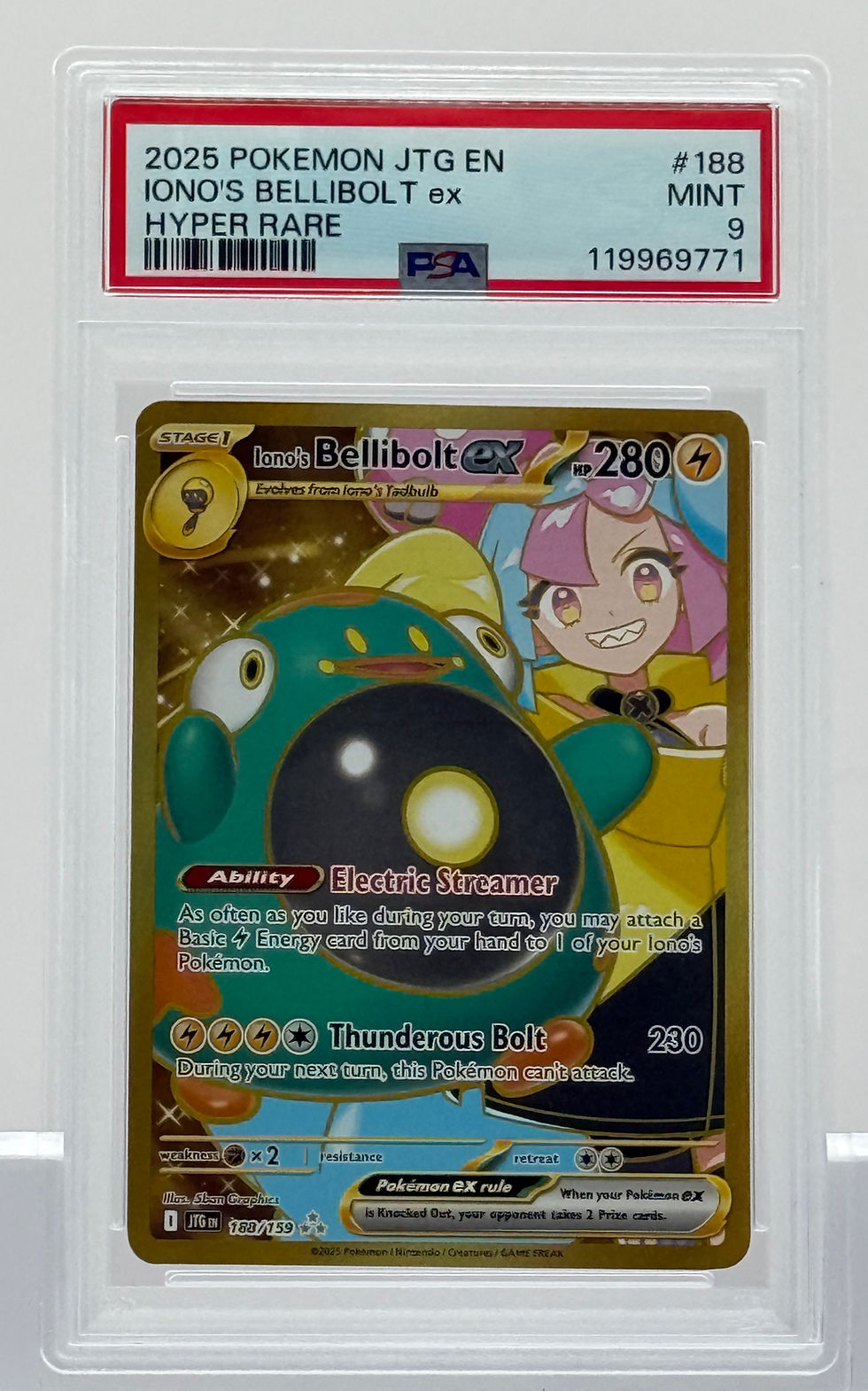 Bellibolt ex - Pokémon (2025) Journey Together #188 - Secret Hyper Rare - Front View