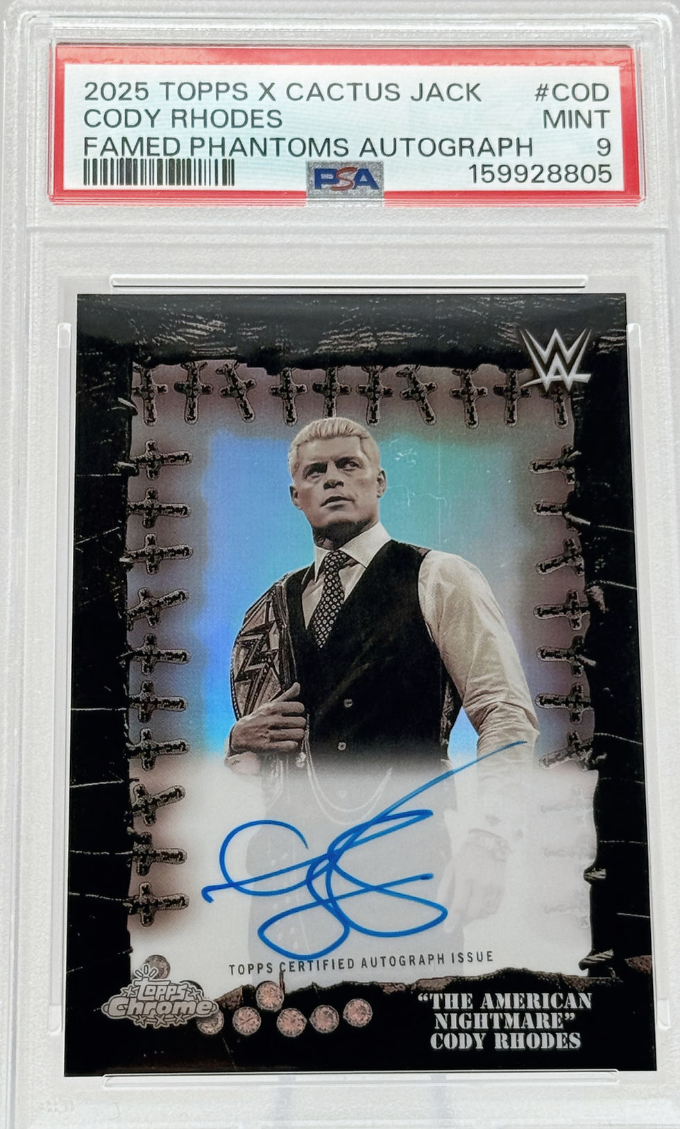 Cody Rhodes (2025) Topps X Cactus Jack #FPA-COD Famed Phantoms Autograph Front View