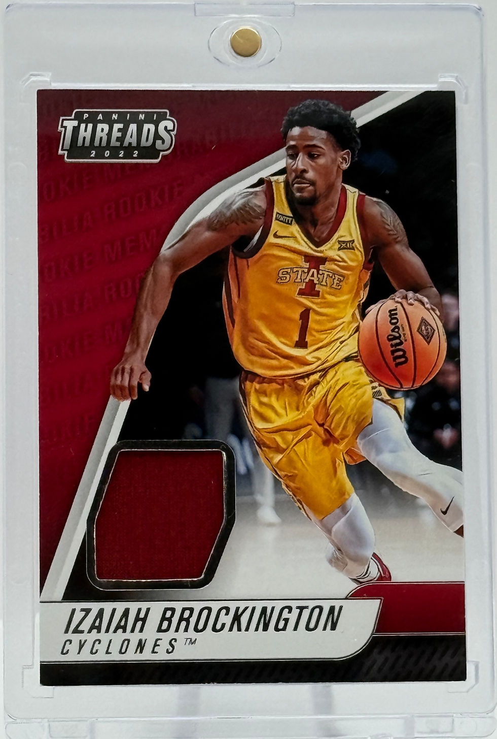 Izaiah Brockington - Panini Threads #TH-IBR - Iowa State Cyclones - Front View