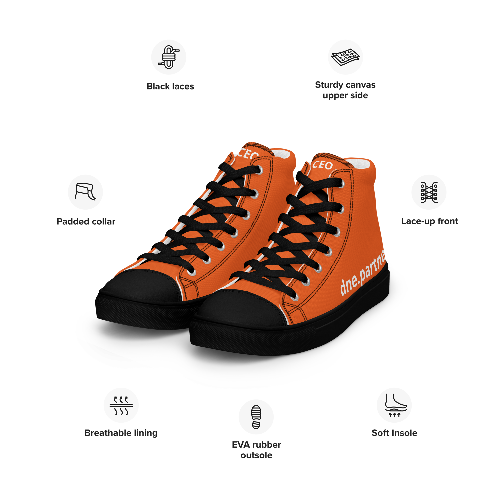 Men’s high top Hanf-Schuhe