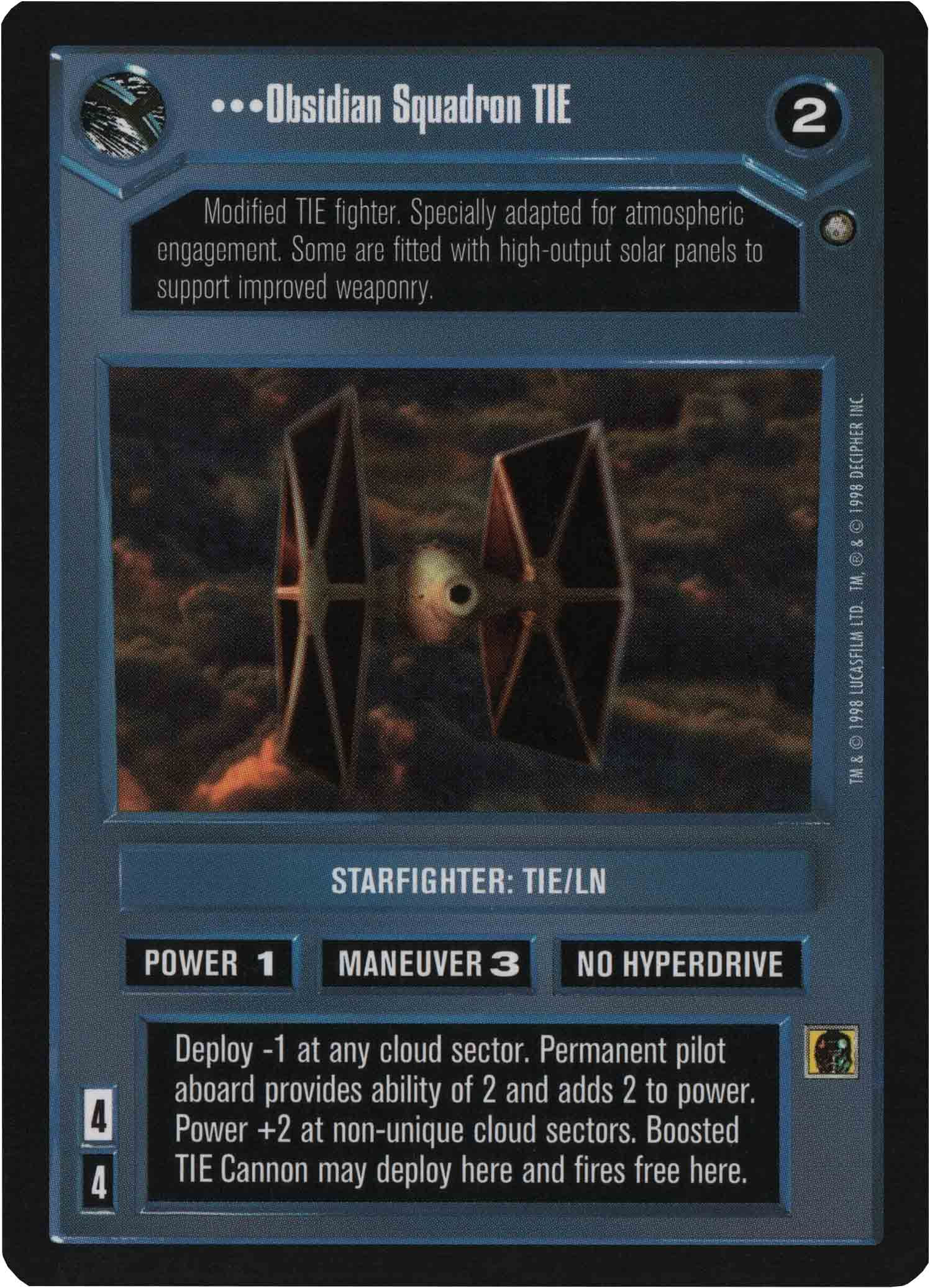 Obsidian Squadron TIE