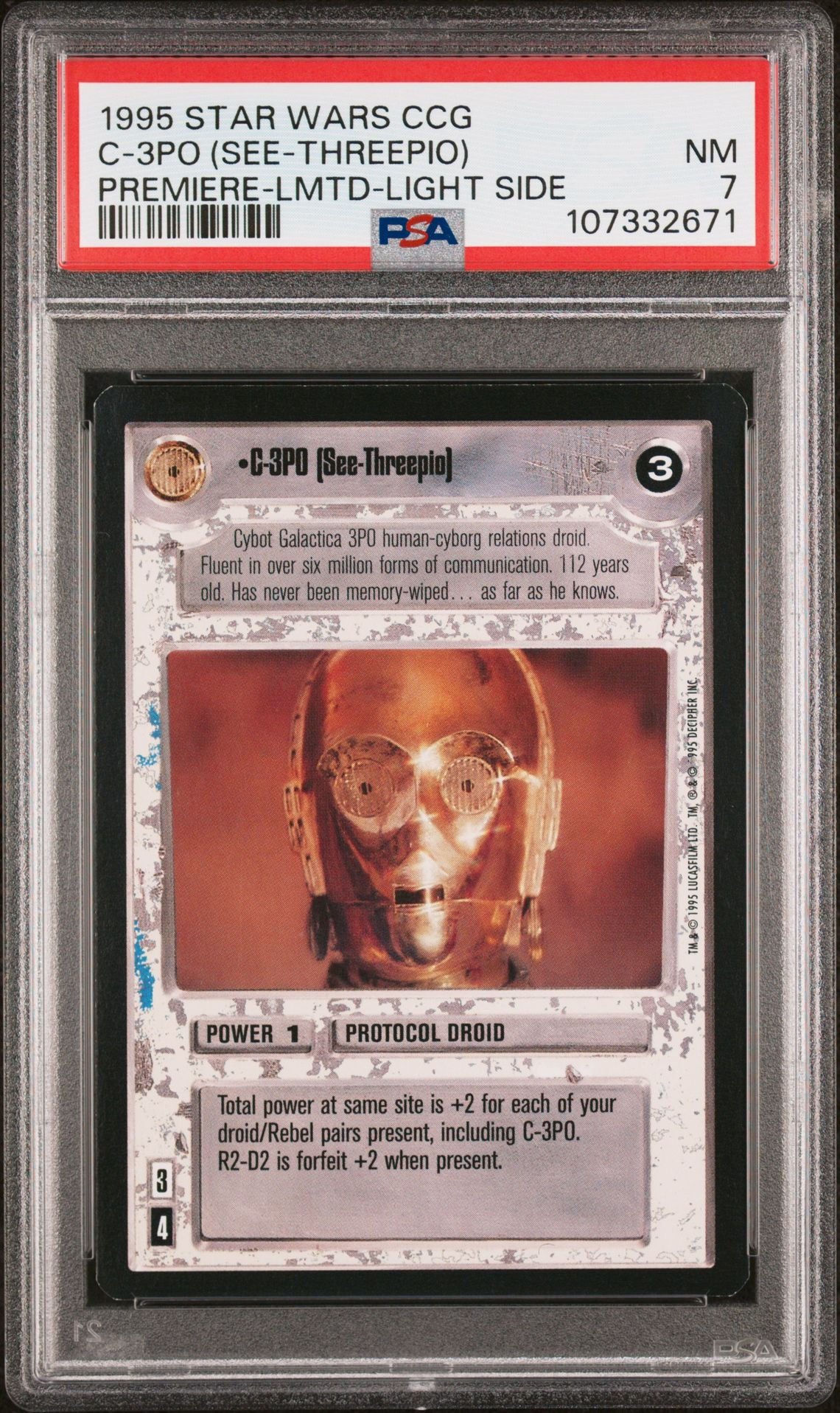 PSA 7 C-3PO (See-Threepio)