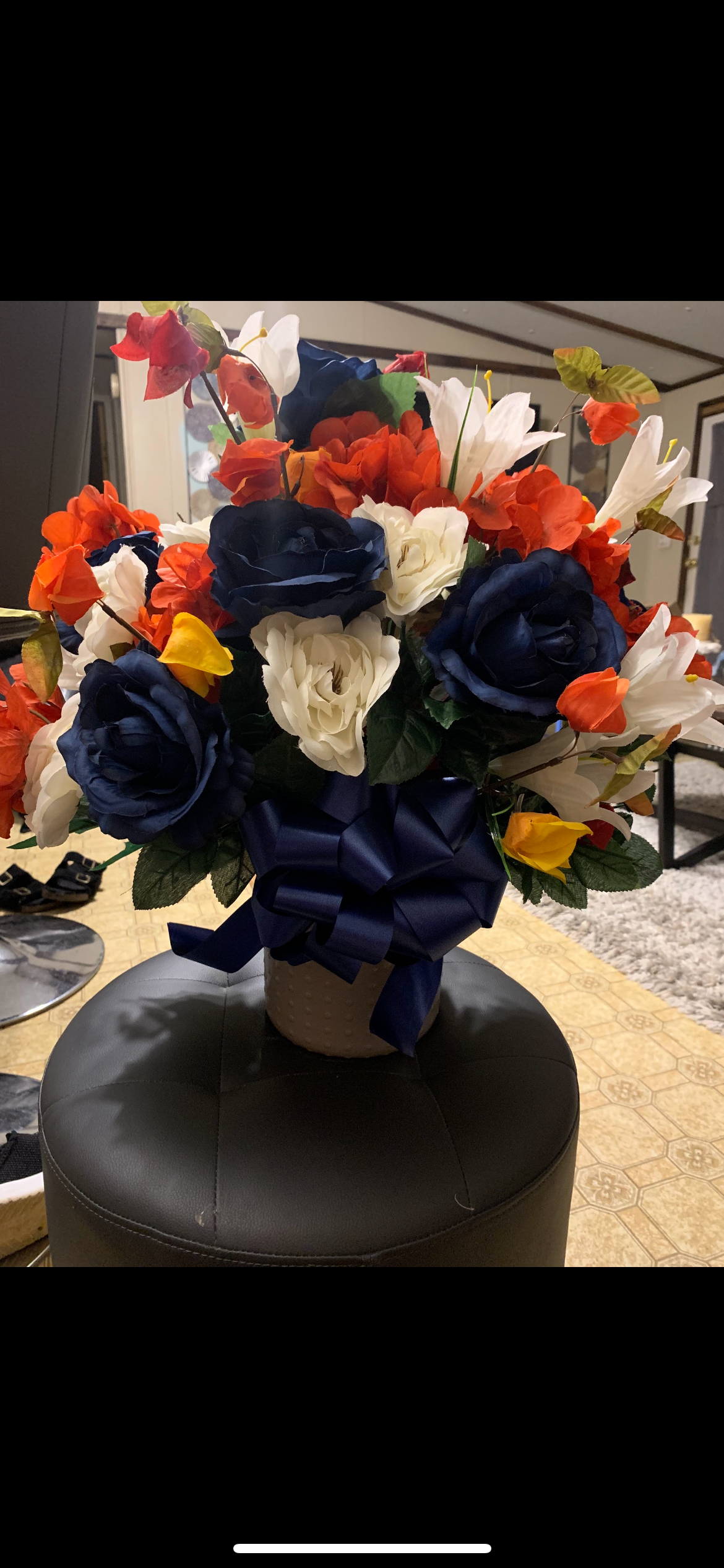 Graveside floral arrangement