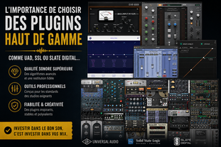 L'importance de choisir des plugins haut de gamme comme UAD, SSL ou Slate Digital...