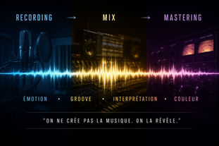 Recording, mixage, mastering : trois étapes, une seule mission