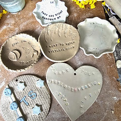 Selection of Taylor Swift inspired pottery trinket dishes and hangers