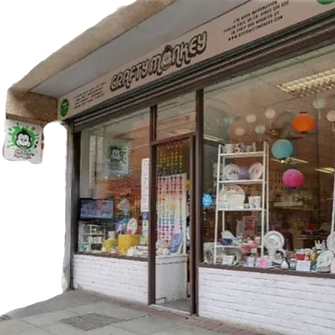 Crafty Monkey Pottery Painting Studio Frontage