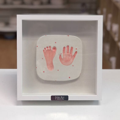 Baby Imprints into Clay in Pink colour