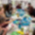 Adults pottery painting, group booking in Crafty Monkey party area