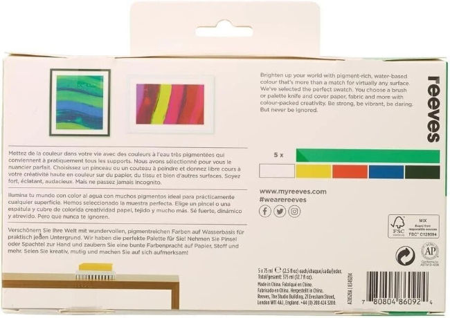 Thumbnail: Set Of Reeves Acrylic Paints