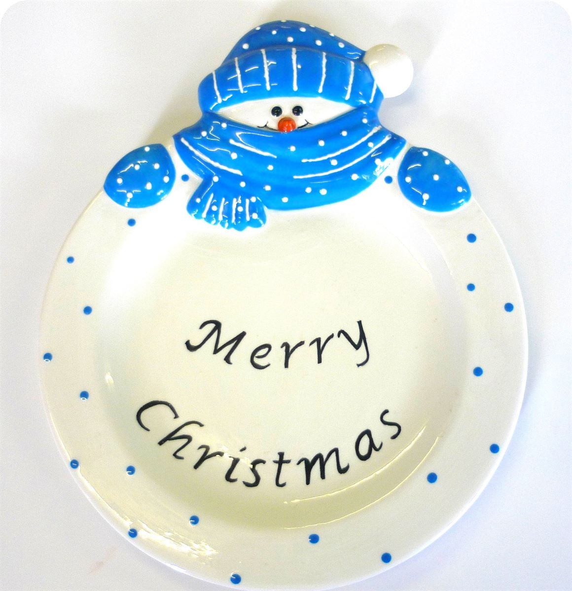 Snowman Rimmed Plate