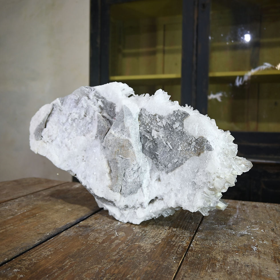 Thumbnail: A Large Needle Quartz Crystal Cluster Geological Specimen