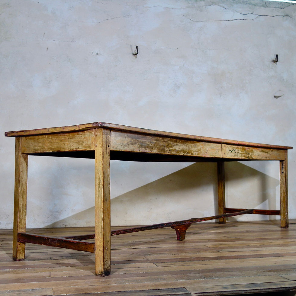 A Large Provincial Original Painted French Table