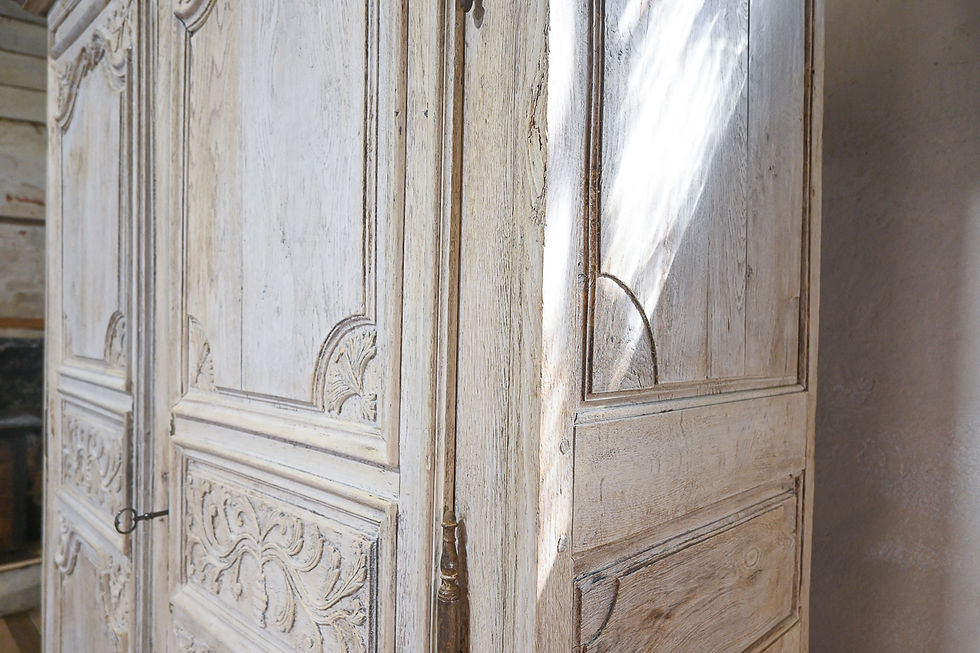 Thumbnail: An Early 18th Century French Bleached Oak Armoire - Wardrobe