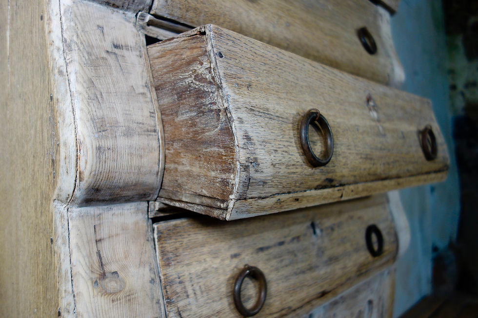 Thumbnail: A Tall 18th Cent Dutch Bleached Oak Secrétaire Cabinet