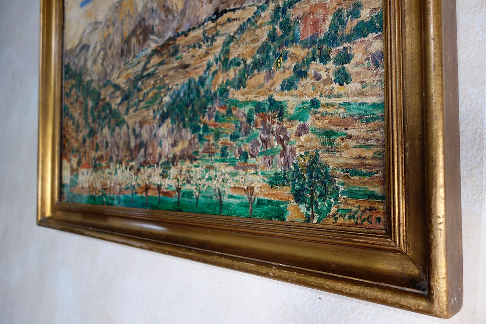 Thumbnail: A Pair of Roger-Maurice Grillon Italian Oil On Canvas Landscapes