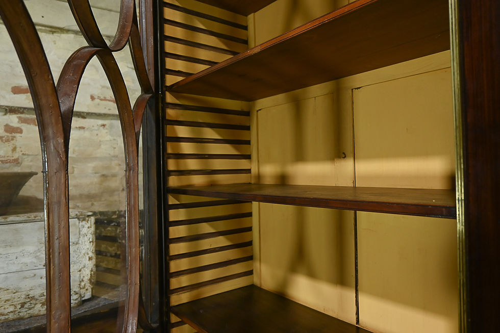 Thumbnail: A Monumemtal Near Pair of George III Mahogany Astral Glazed Bookcases