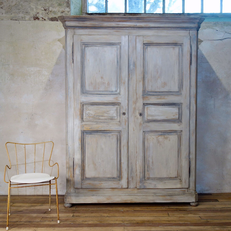 Thumbnail: A Large French 19th Century Painted Armoire
