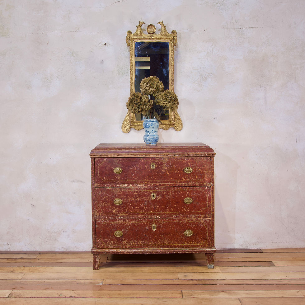 18th Century Gustavian Original Painted Commode
