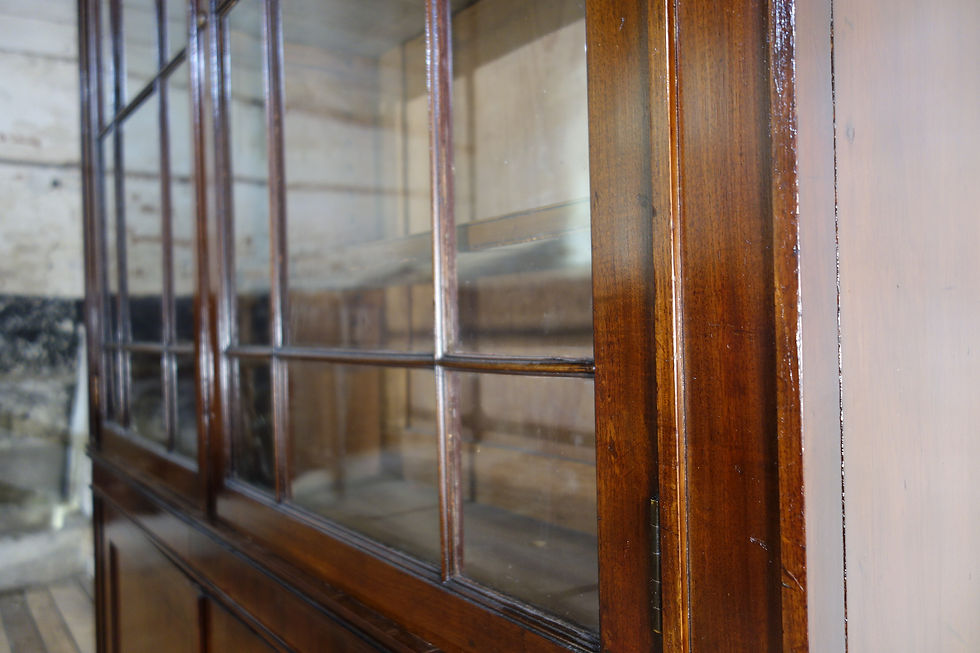 Thumbnail: A Large Narrow Georgian Mahogany Glazed Bookcase