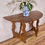 Thumbnail: A Charming 18th Century Italian Demi lune Lyre Leg Fruitwood Console Table