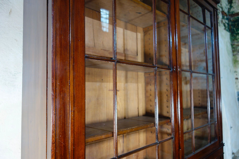 Thumbnail: A Large Narrow Georgian Mahogany Glazed Bookcase