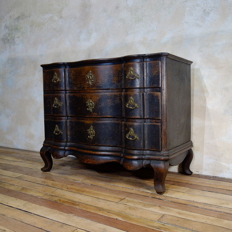 Thumbnail: A Large 18th Century Danish Baroque Ebonised Commode
