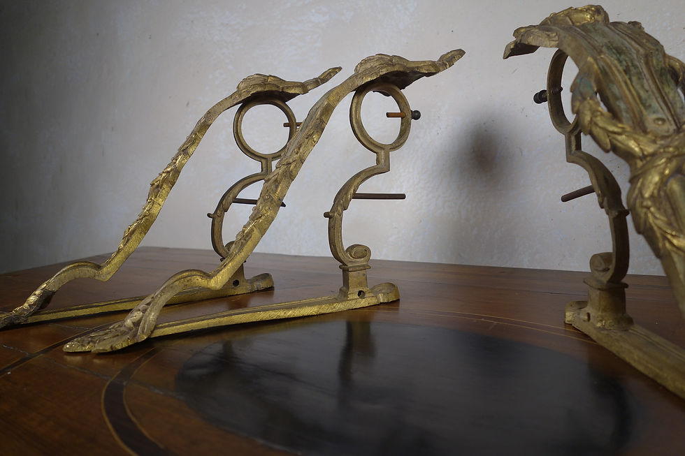 Thumbnail: Four 19th Century French Ormolu Curtain Brackets