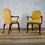 Thumbnail: A Pair Of Yellow Upholstered George I Style Shepherd Crook Armchairs