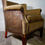 Thumbnail: Leather & Velvet Dutch Wingback Chair