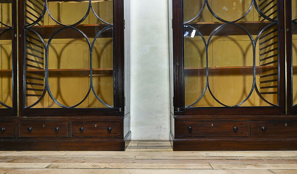 Thumbnail: A Monumemtal Near Pair of George III Mahogany Astral Glazed Bookcases