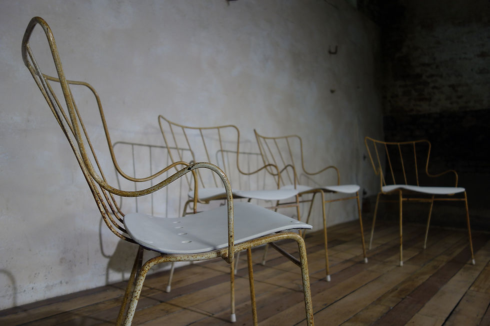 Thumbnail: A set of four Ernest Race Antelope chairs