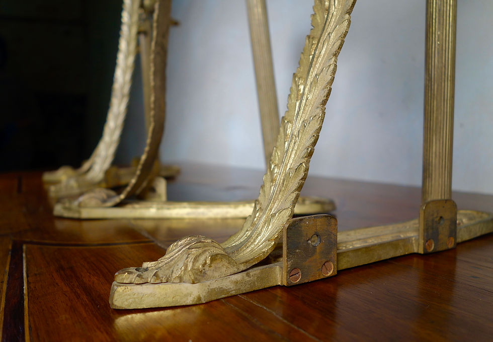 Thumbnail: Four 19th Century Italian Ormolu Curtain Brackets
