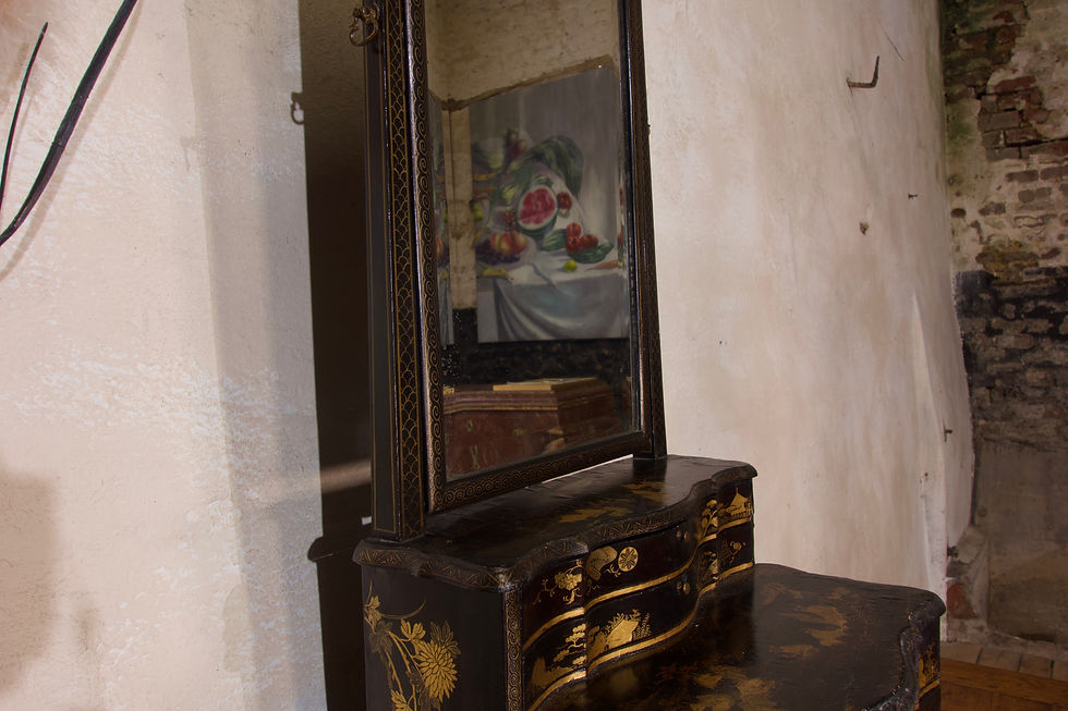 Thumbnail: An Early 19th Century Chinese Export Chinoiserie Dressing Table Mirror
