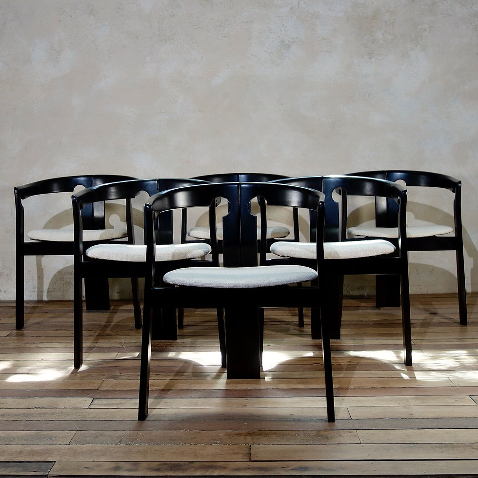 Thumbnail: A Set Of Six Italian Tub Chairs In The Manner Of Afra & Tobia Scarpa