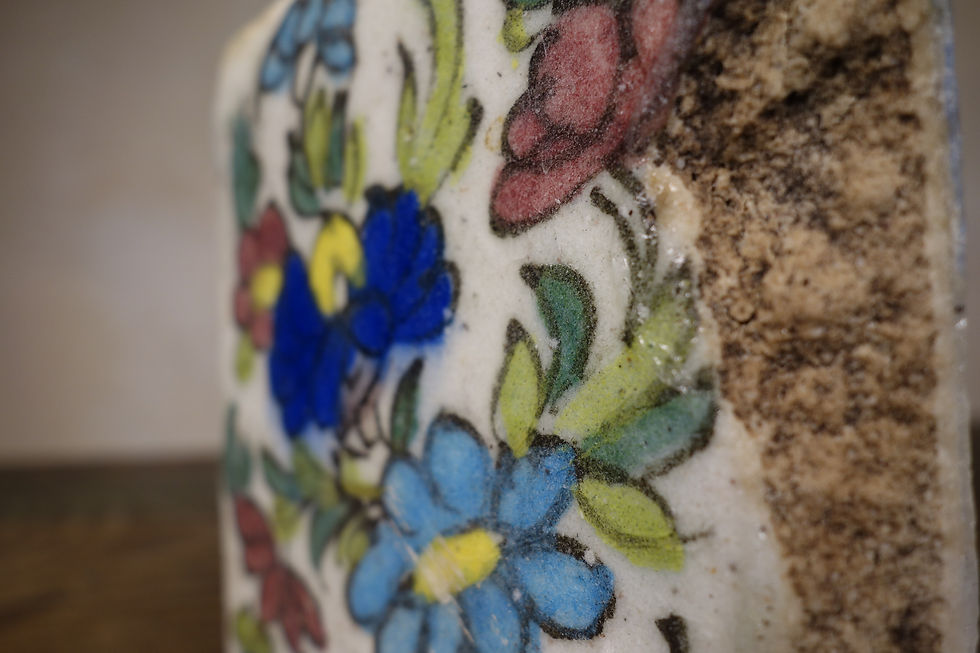 Thumbnail: Antique Islamic Triangular Pottery Vase