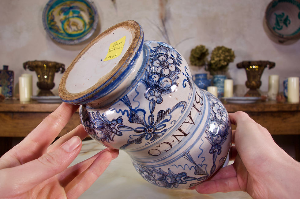 Thumbnail: An Italian 18th Century Maiolica Albarello - Savona