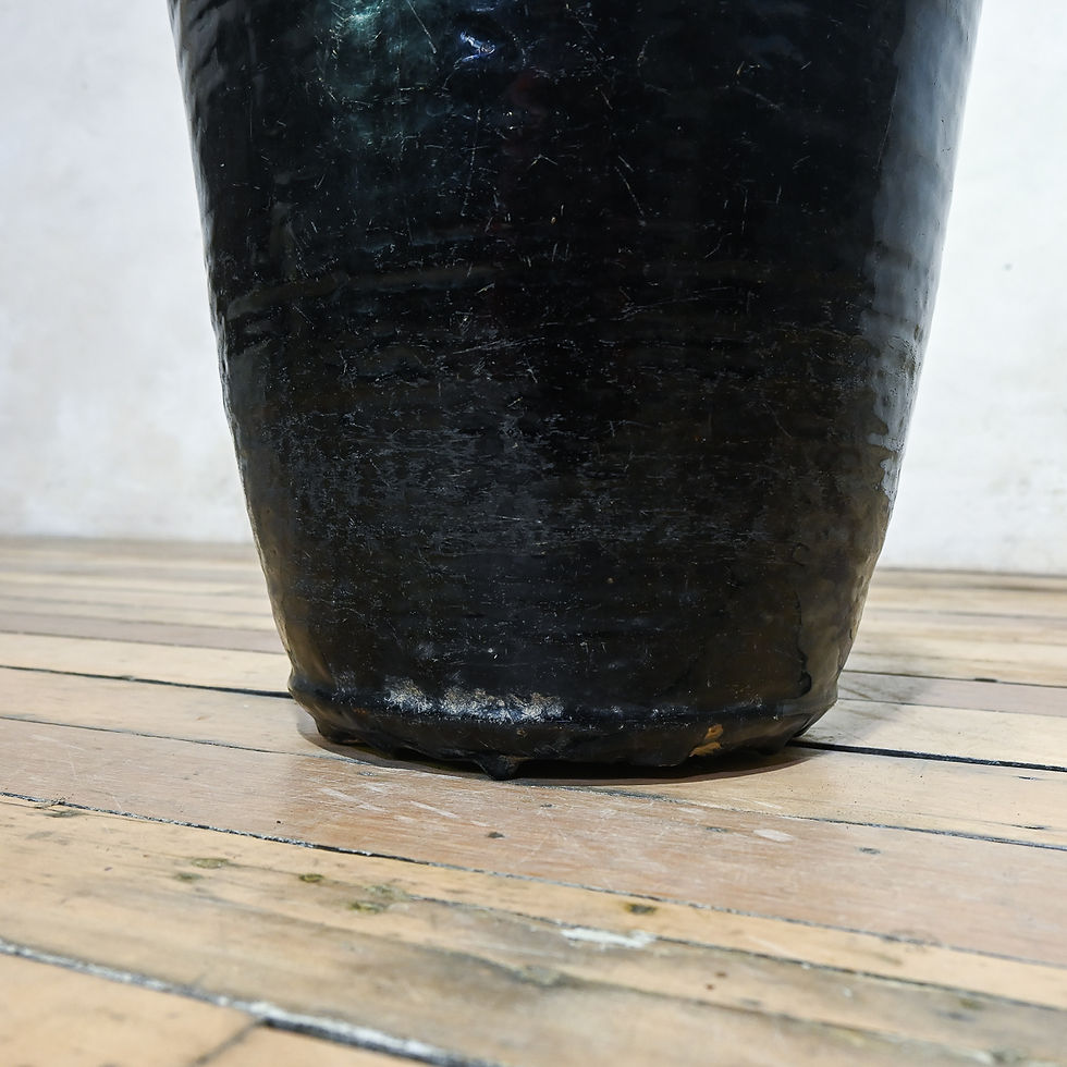 Thumbnail: A Tall Large 19th Century Chinese Ceramic Rice Wine Jar -  Shanxi