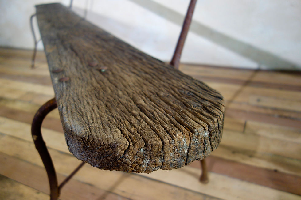 Thumbnail: Extremely Long Antique French Cast Iron Garden Bench
