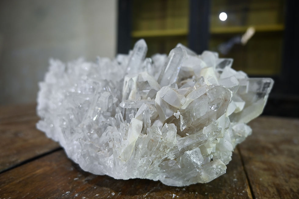 Thumbnail: A Large Needle Quartz Crystal Cluster Geological Specimen