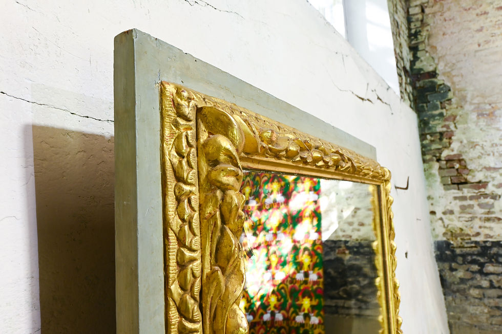 Thumbnail: A Square 18th Century Swedish Painted Overmantel Mirror