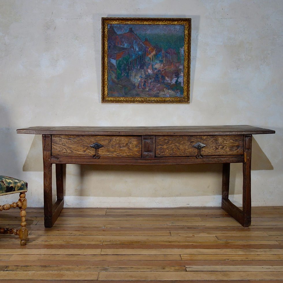 A Large 17th Century Spanish Chestnut Serving Iberian Table
