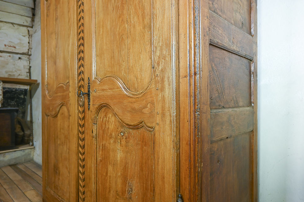 Thumbnail: An 18th Century French Parquetry Inlaid Chestnut Armoire
